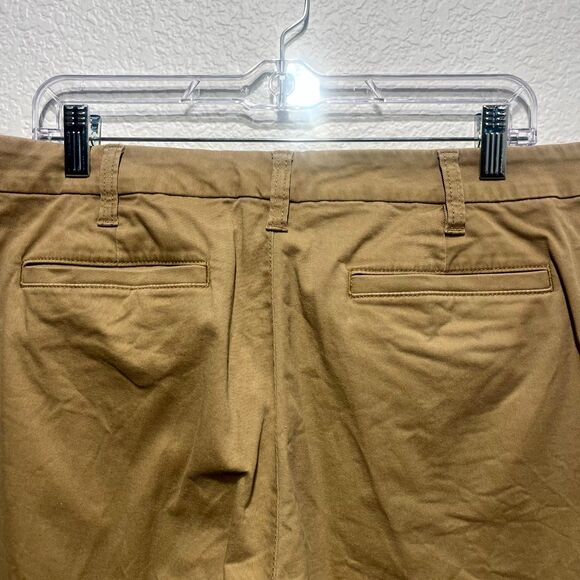 J. Crew Girlfriend Chino Pants Womens 14 Brown Cotton Stretch High Rise Tapered - Picture 12 of 16